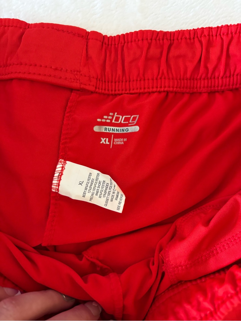 bcg Red Women's Athletic Running Shorts - Picture 3 of 4